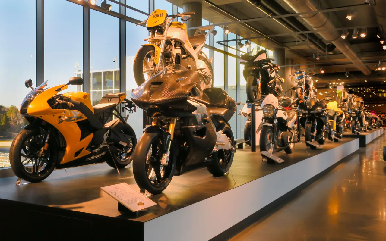 Buell motorcycles on museum display