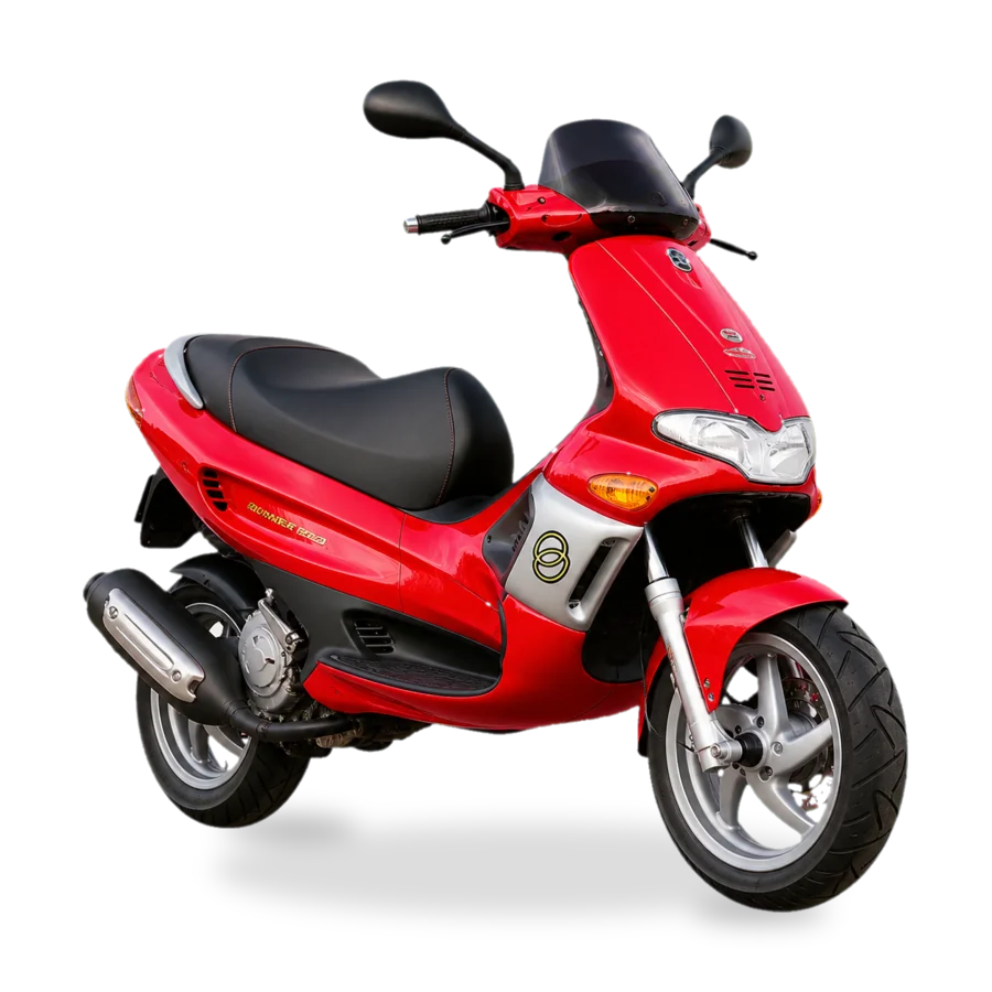 Gilera Runner 180 SP side profile in red