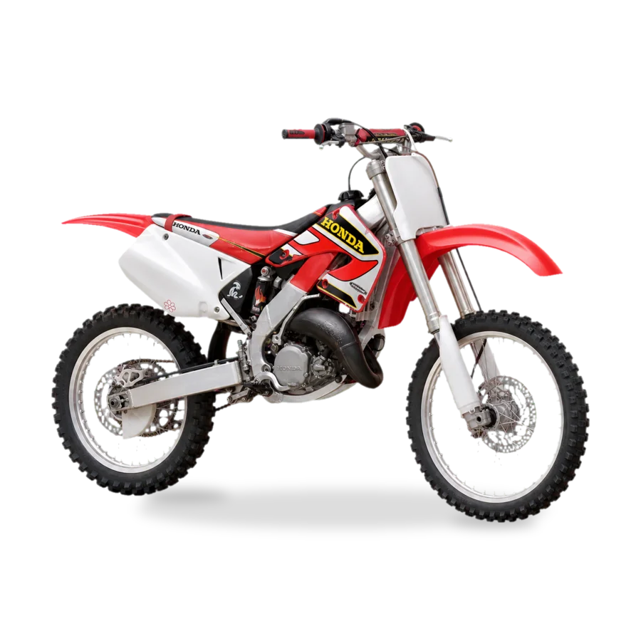 Honda CR 125 motocross bike, side profile