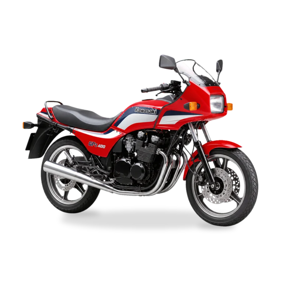 Kawasaki GPZ400 classic four-cylinder sport motorcycle
