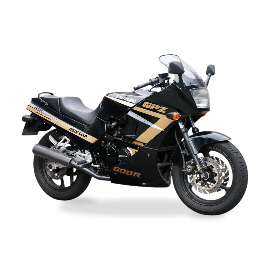 Kawasaki GPZ600R sports motorcycle side profile
