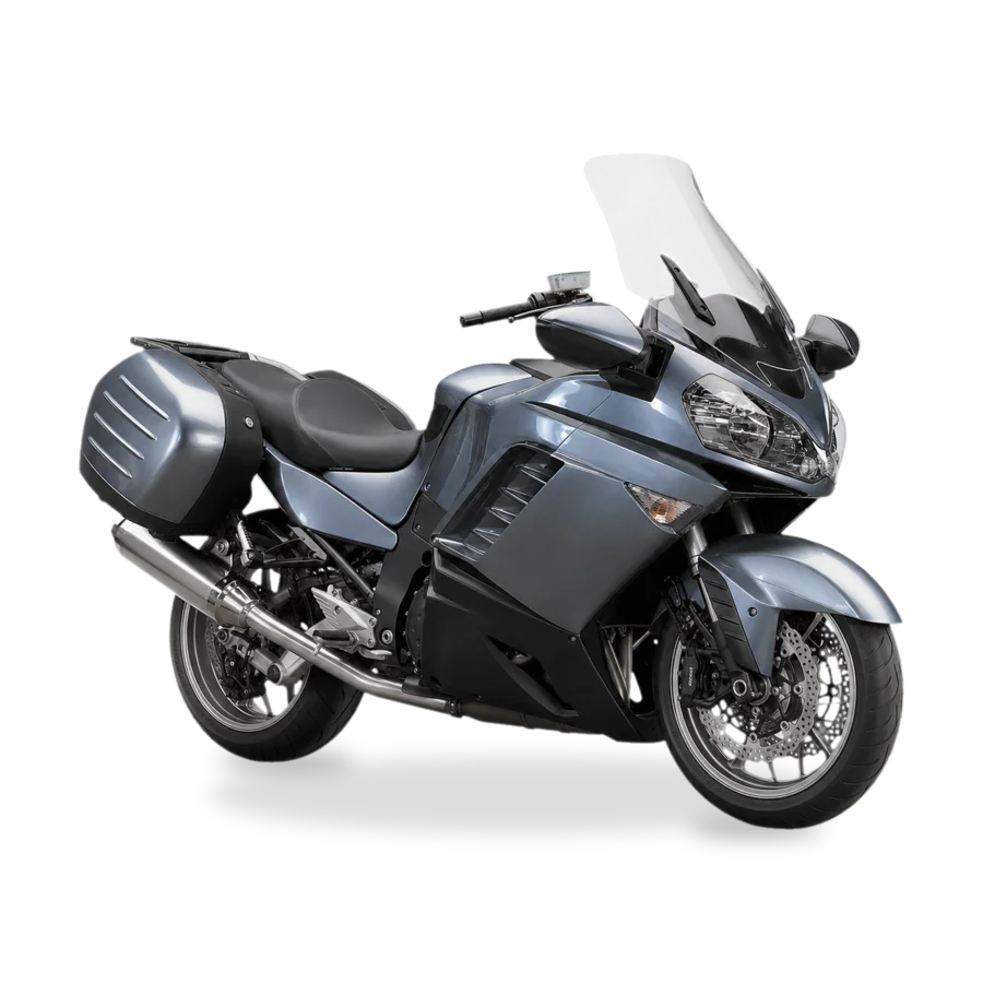 Kawasaki GTR 1400 sport tourer grey left side view