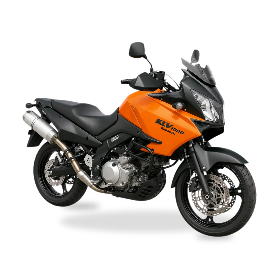 Kawasaki KLV1000 adventure tourer side profile