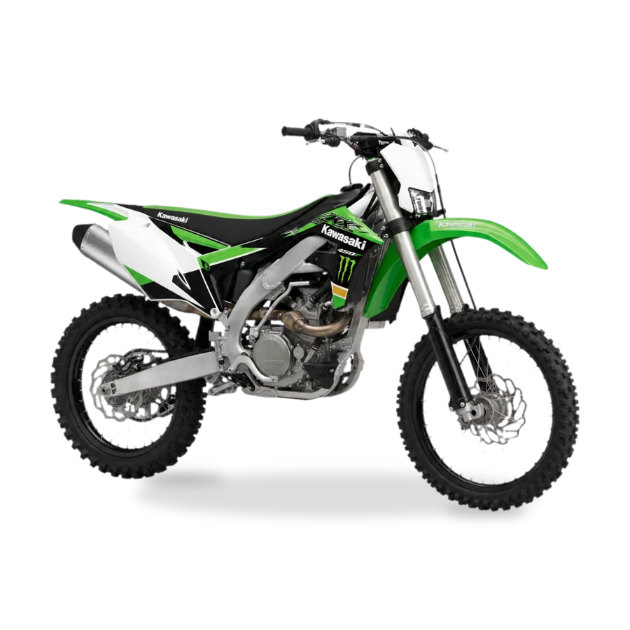 Kawasaki KX450 motocross bike side view