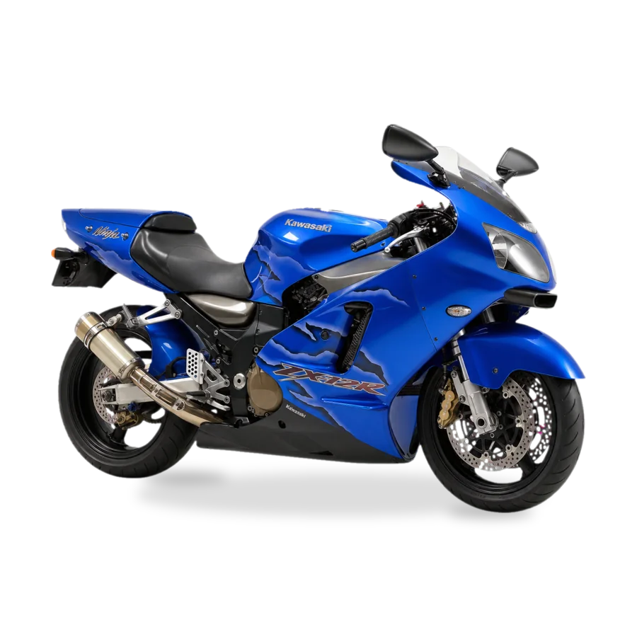 Kawasaki Ninja ZX-12R supersport motorcycle 2001 side view