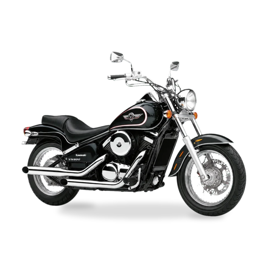 Kawasaki VN 800 Vulcan cruiser motorcycle side view
