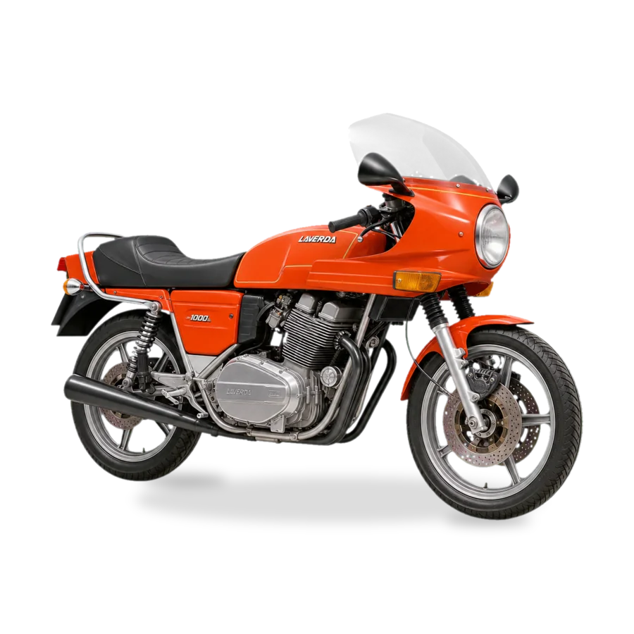 1974 Laverda 1000 3C in red, front right view