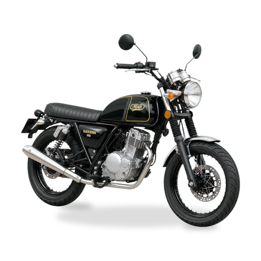 Mash Black Seven 125 retro naked bike side view