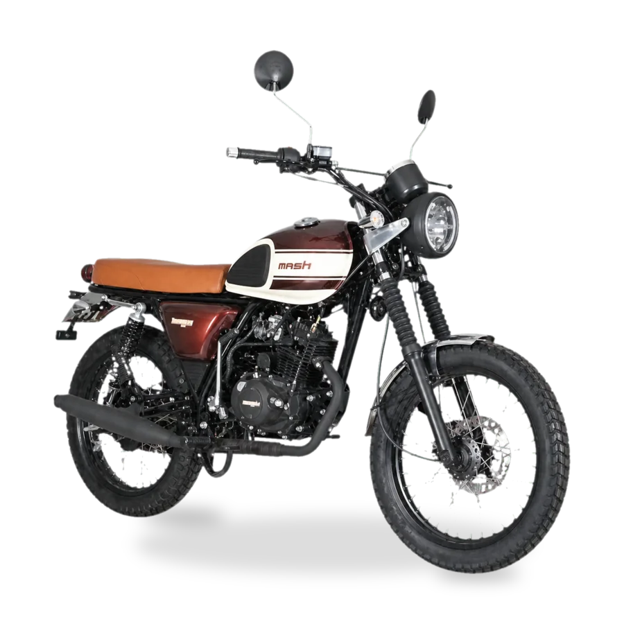 Mash Scrambler retro scrambler motorcycle side view