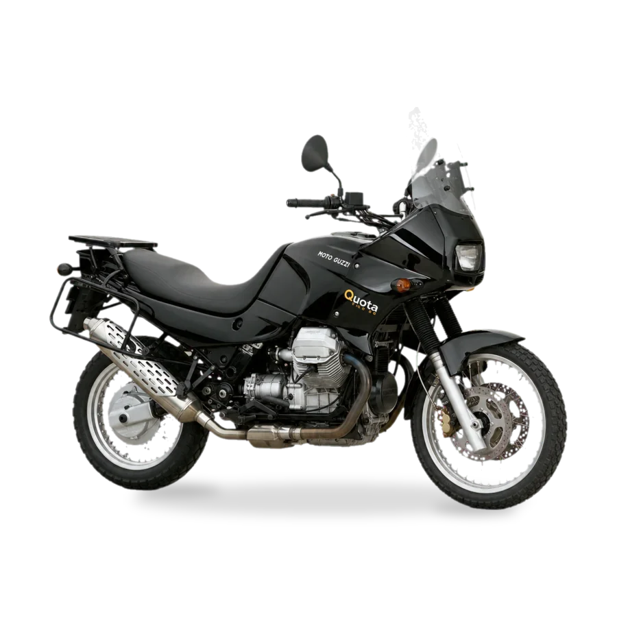 Moto Guzzi Quota 1100 ES adventure motorcycle side view