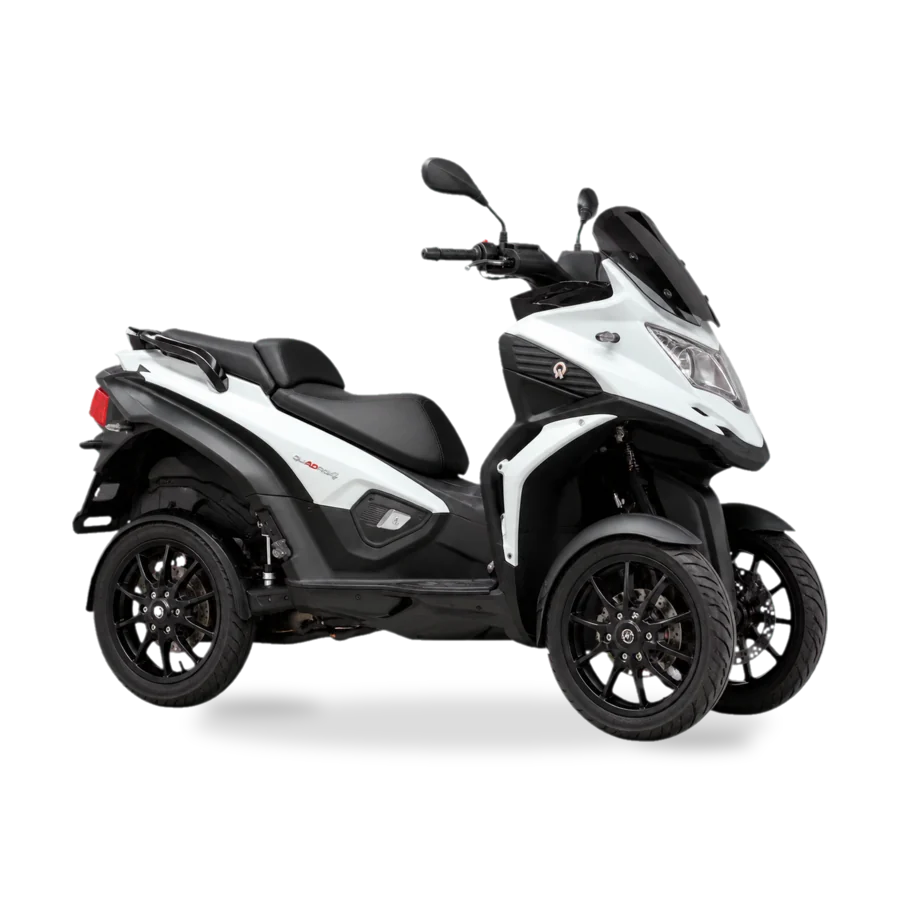 Quadro 4 four-wheeled tilting scooter, side profile
