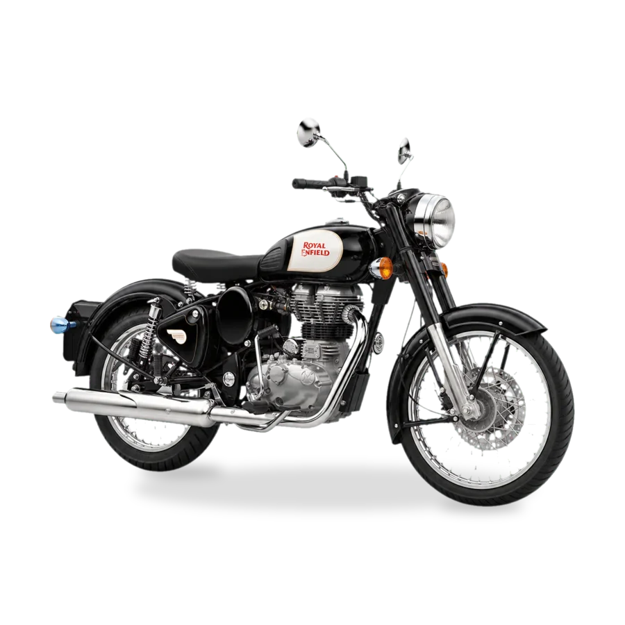 Royal Enfield Classic 500 retro motorcycle side view