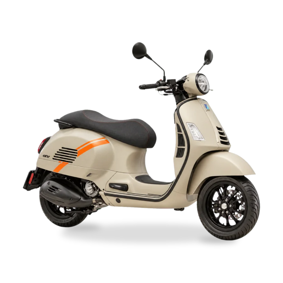 Vespa GTV 300 retro-sport scooter side profile