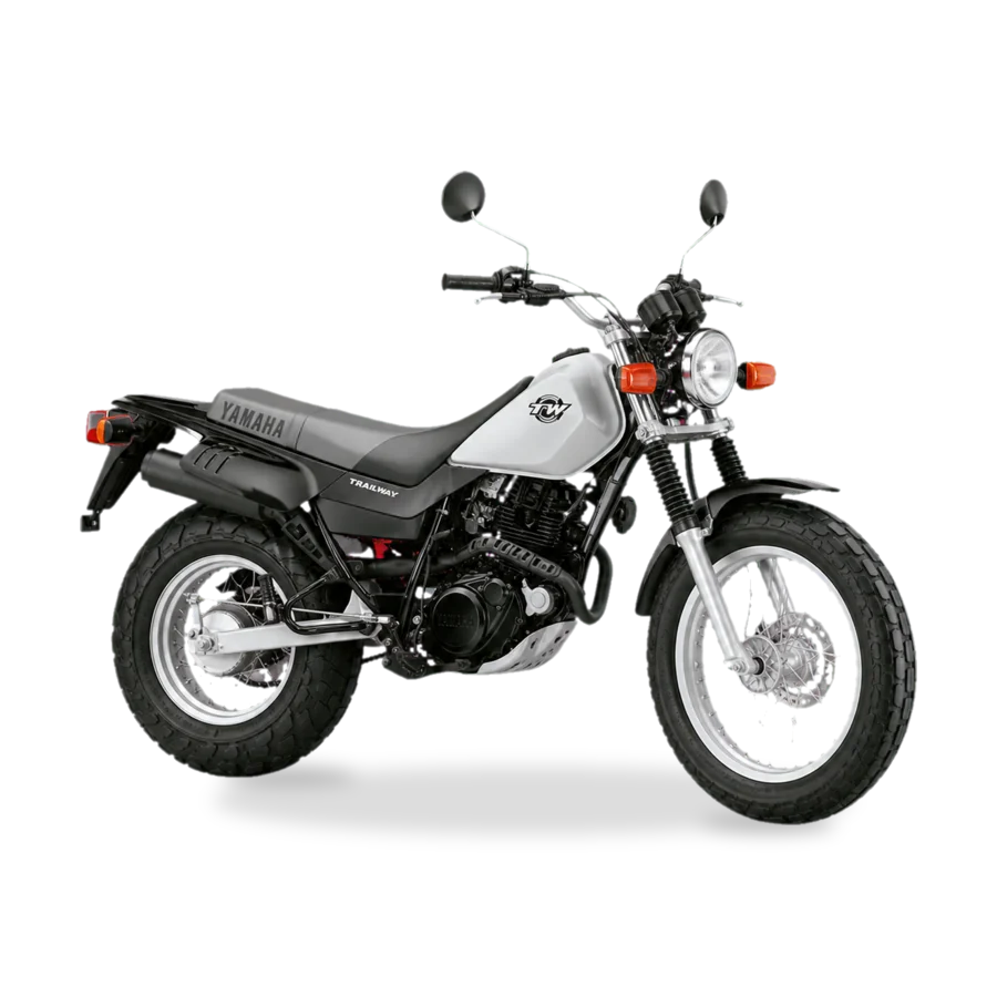 Yamaha TW 125 with wide tyres
