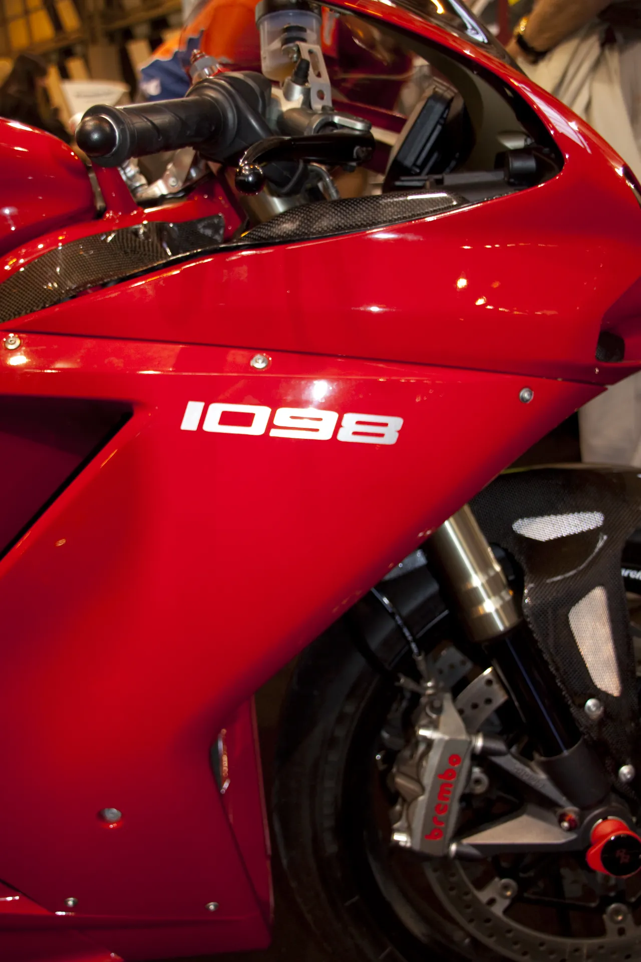 Ducati 1098 detailfoto rechterzijde