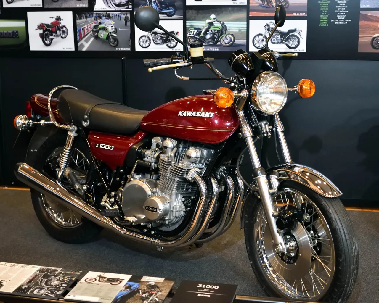 Kawasaki Z1000 naked motorcycle side view
