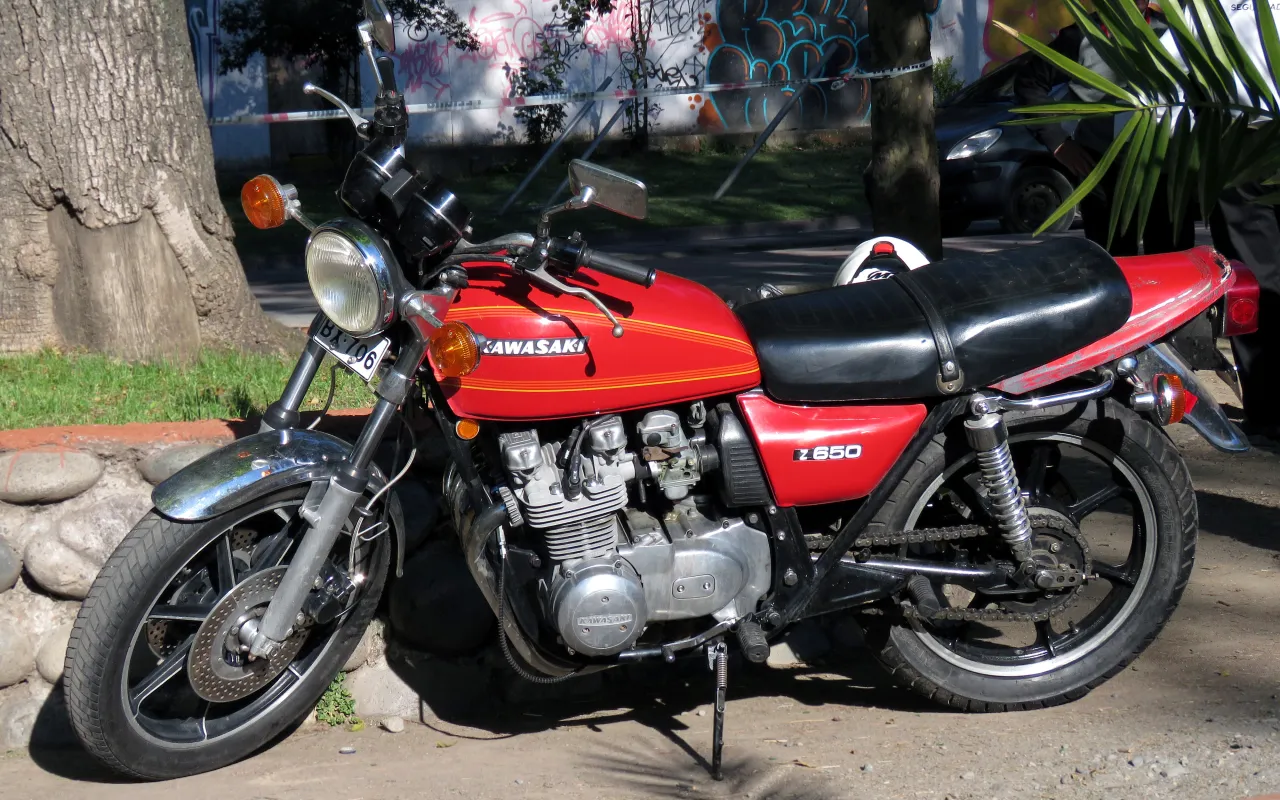 Kawasaki Z650 naked motorcycle side profile