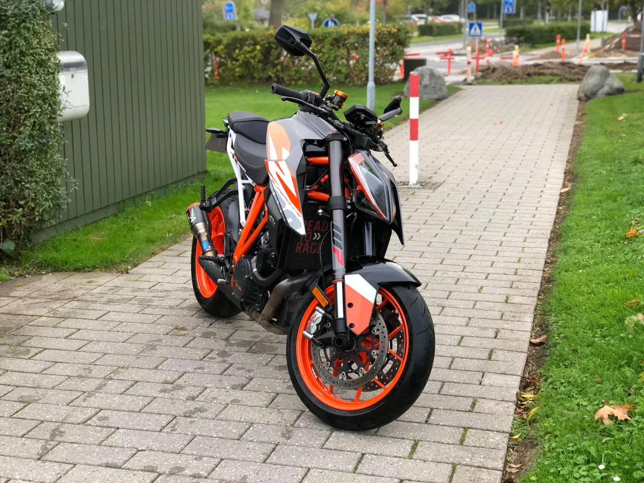 KTM 1290 Super Duke R hyper-naked motorcycle side view