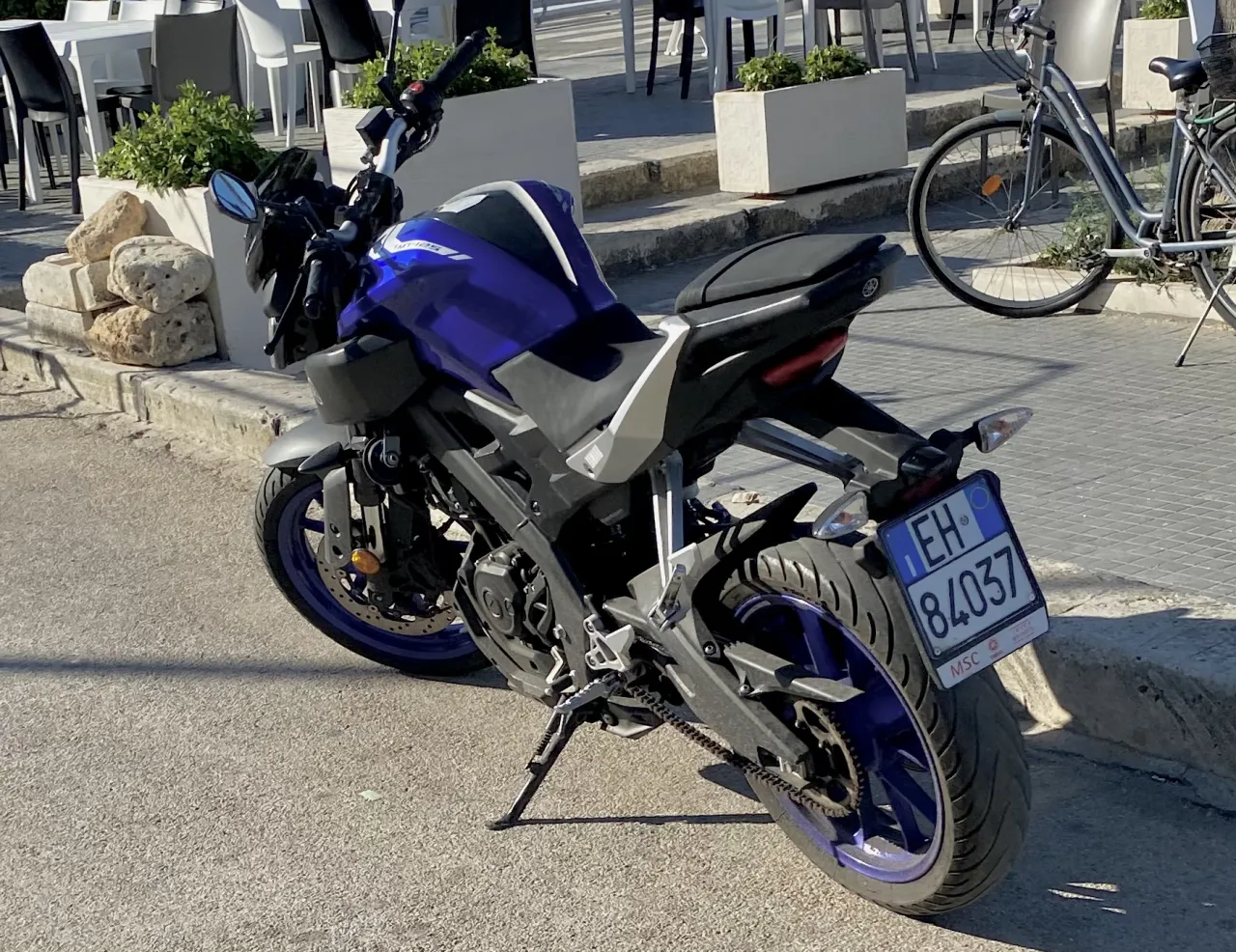 Yamaha MT-125 achterzijde detail