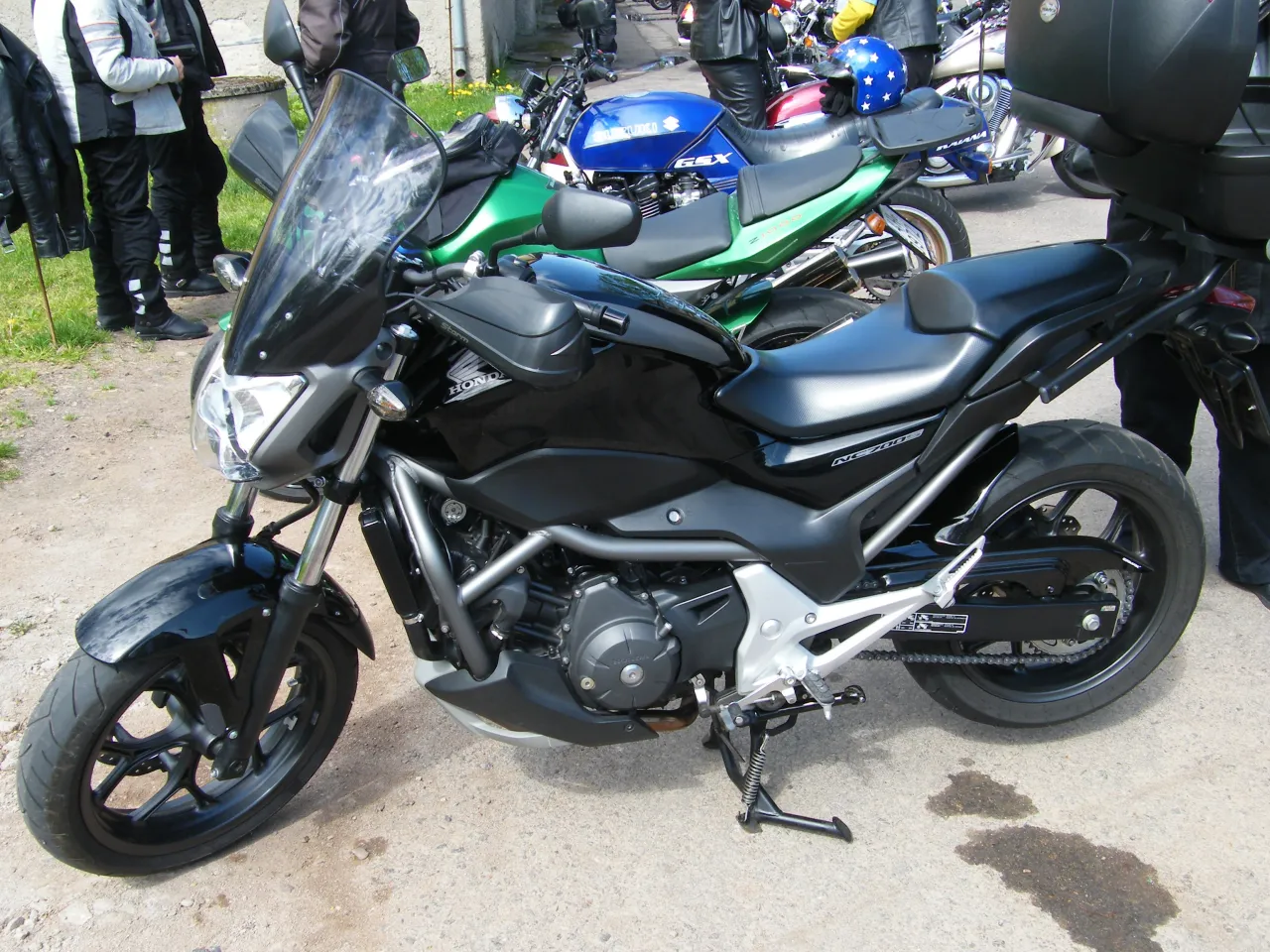 Honda NC700 naked motorcycle side view