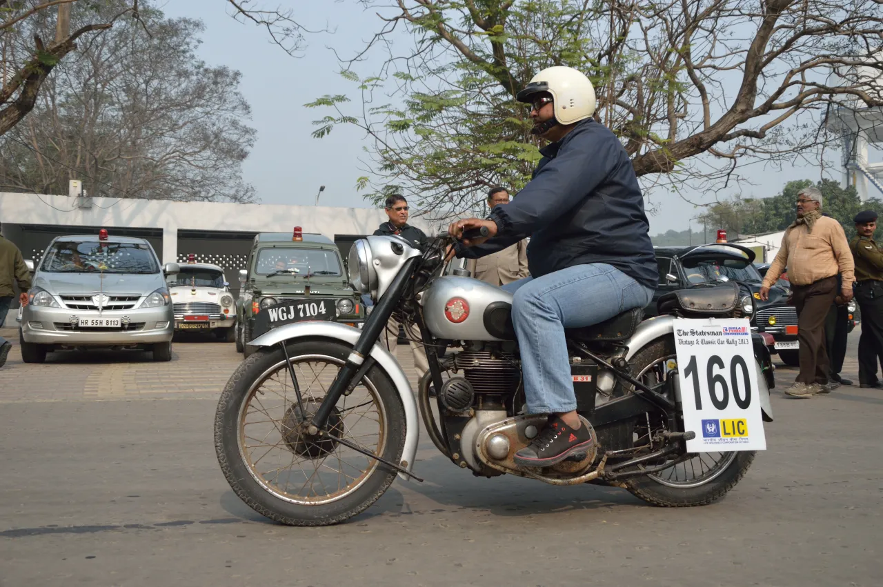 BSA B31 uit 1951, 348cc eencilinder, zijaanzicht