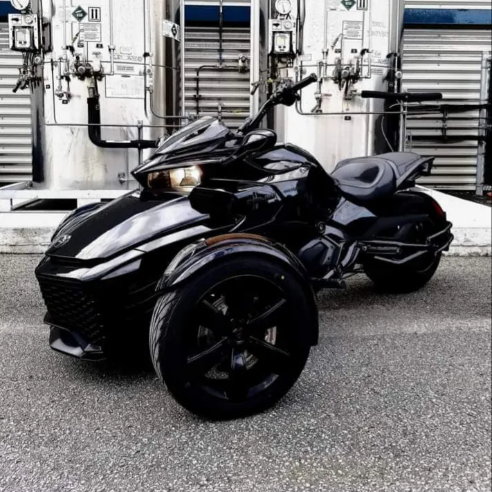 Can-Am Spyder F3 parked, showing front two-wheel configuration