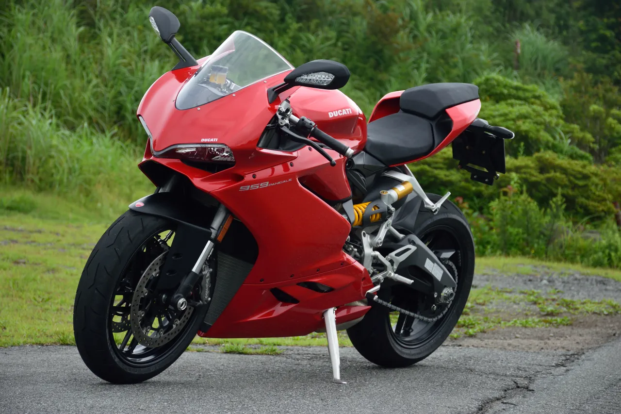 Ducati 959 Panigale in red outdoors