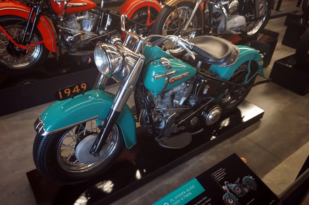 1949 Harley-Davidson FL Hydra-Glide at Harley-Davidson Museum