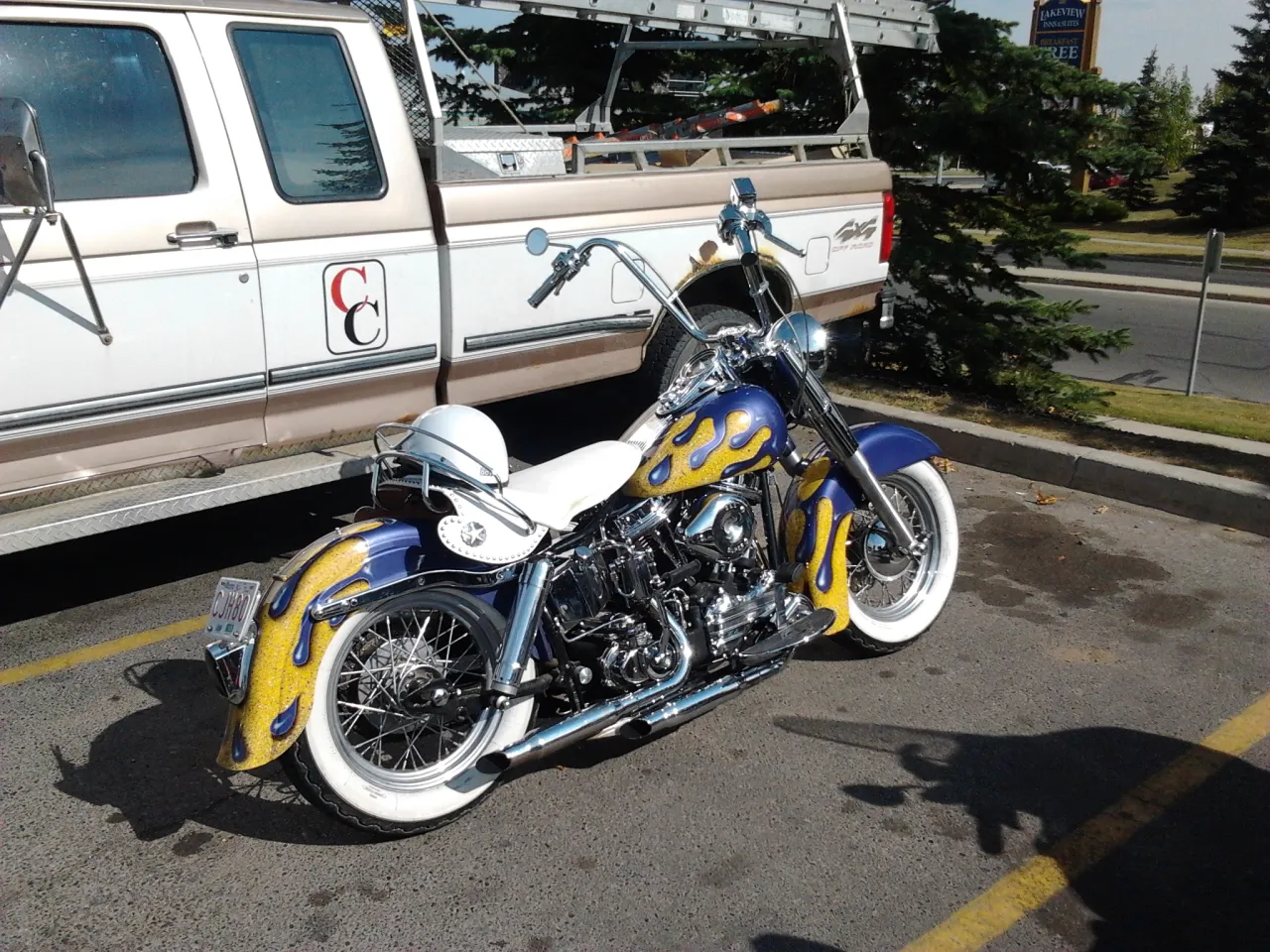 1954 Harley-Davidson Panhead three-quarter view