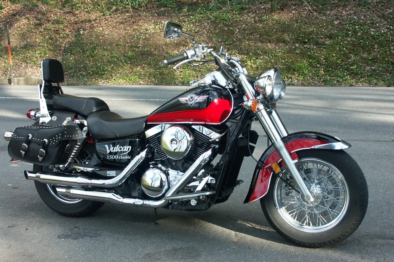 Kawasaki Vulcan VN 1500 Classic zwarte cruiser