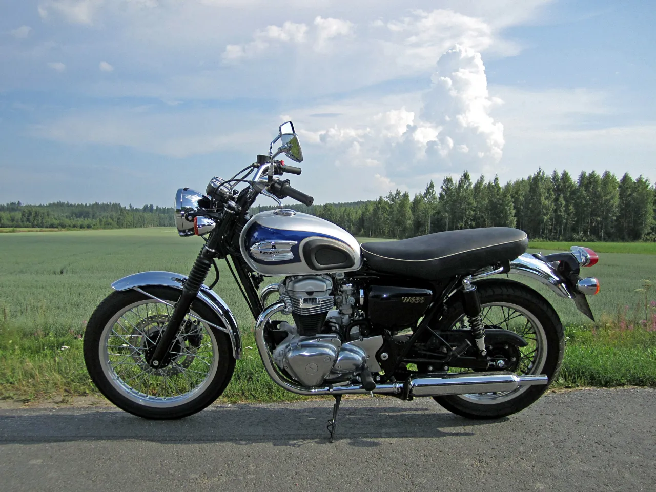 Kawasaki W650 zijaanzicht 1999–2000