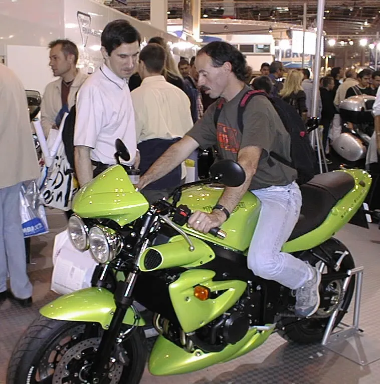 Triumph Speed Four naked sport motorcycle side profile