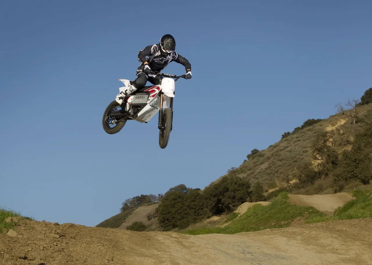 2011 Zero MX electric off-road motorcycle in action