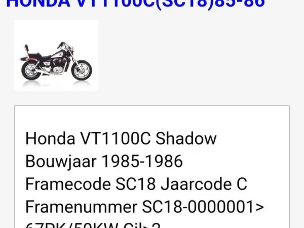 Year unknown Honda VT 1100 - €3,250 · Bidding (1/1)