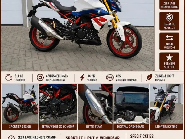 Bouwjaar onbekend BMW G310GS, Zeer Leuke (A2) Allroad motor. Gen2 model!!! - € 4.400 · Bieden (1/1)