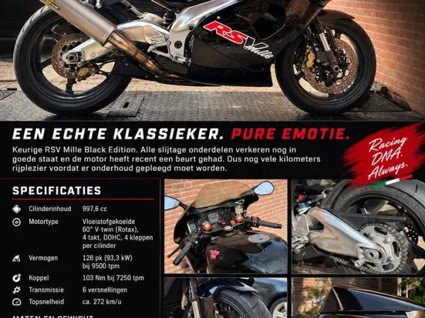 Bouwjaar onbekend Aprilia RSV Mille - € 1.999 · Bieden (1/1)