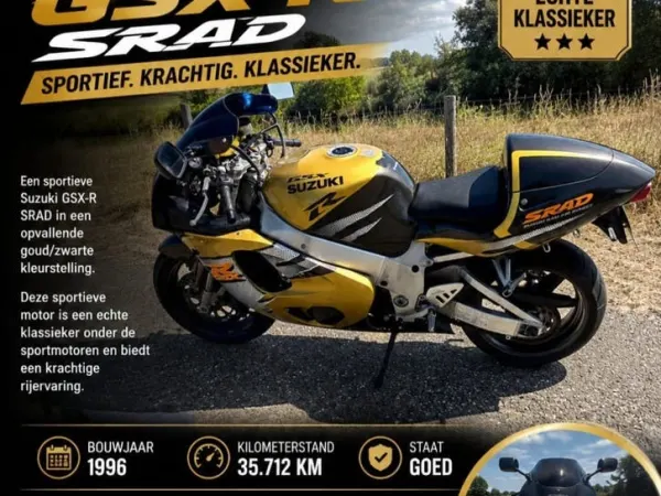 1996 Suzuki GSX-R Srad Sportmotor-Goud/Zwart - €2,000 · Bidding (1/1)