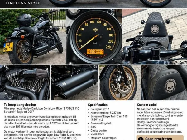 2017 Harley-Davidson Dyna Low Rider S FXDLS 110 | 2017 | 8.237 km - € 18.495 · Bieden (1/1)