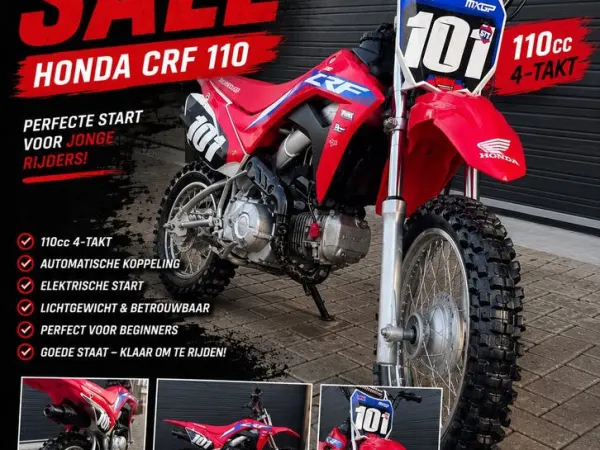 Bouwjaar onbekend Honda CRF 110-Perfecte Crossmotor Voor Jonge rijders! - € 1.750 · Bieden (1/1)