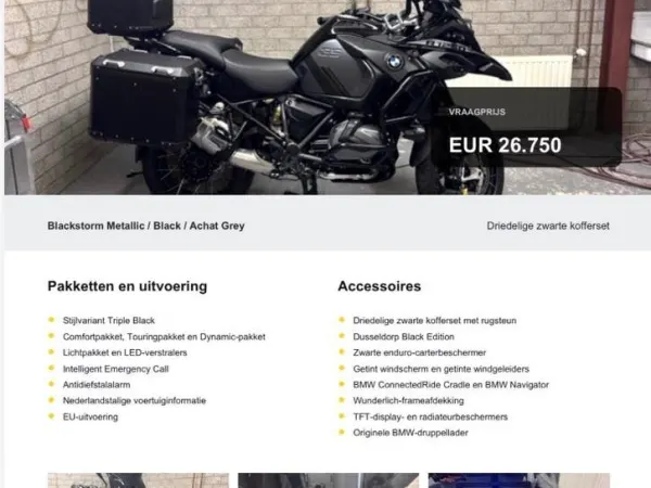 2023 BMW R 1250 GS Adventure Triple Black 2023-Slechts 2.000 KM - € 26.750 · Bieden (1/1)