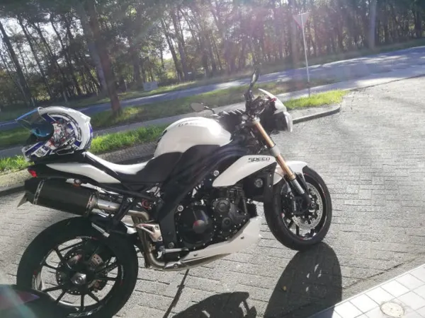 2014 Triumph SpeedTriple 1050 ABS Crystal White, Matt Black Frame - € 7.500 · Bieden (1/1)